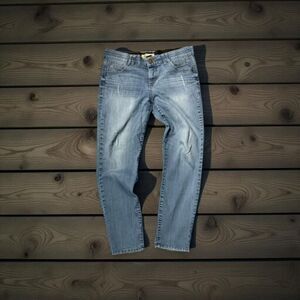 Democracy AbSolution Booty Lift Distressed Ankle Crop Jeans Size 10 34x26 #127